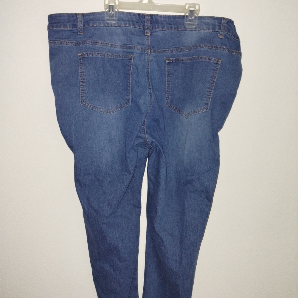 J Creations Demin Collection Plus Size Pants Size 24.  Skinny Fit - Picture 6 of 8